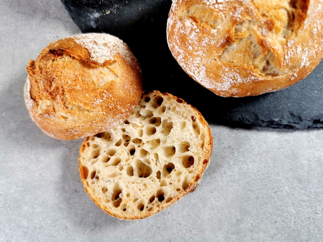 Mein Rezept für Mini-Brötchen mit hellem Emmermehl